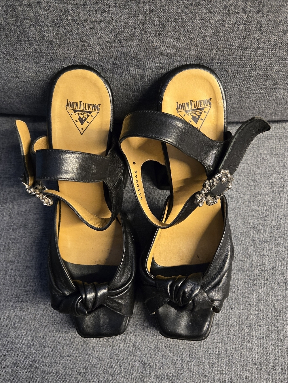 John Fluevog x Anna Sui Deee Munsters Black Platform Heels Sculptural Size 9 - Picture 4 of 9